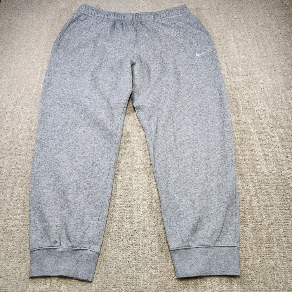 Nike Joggers Men XXL Club Fleece Gray Sweatpants Cotton Blend Training